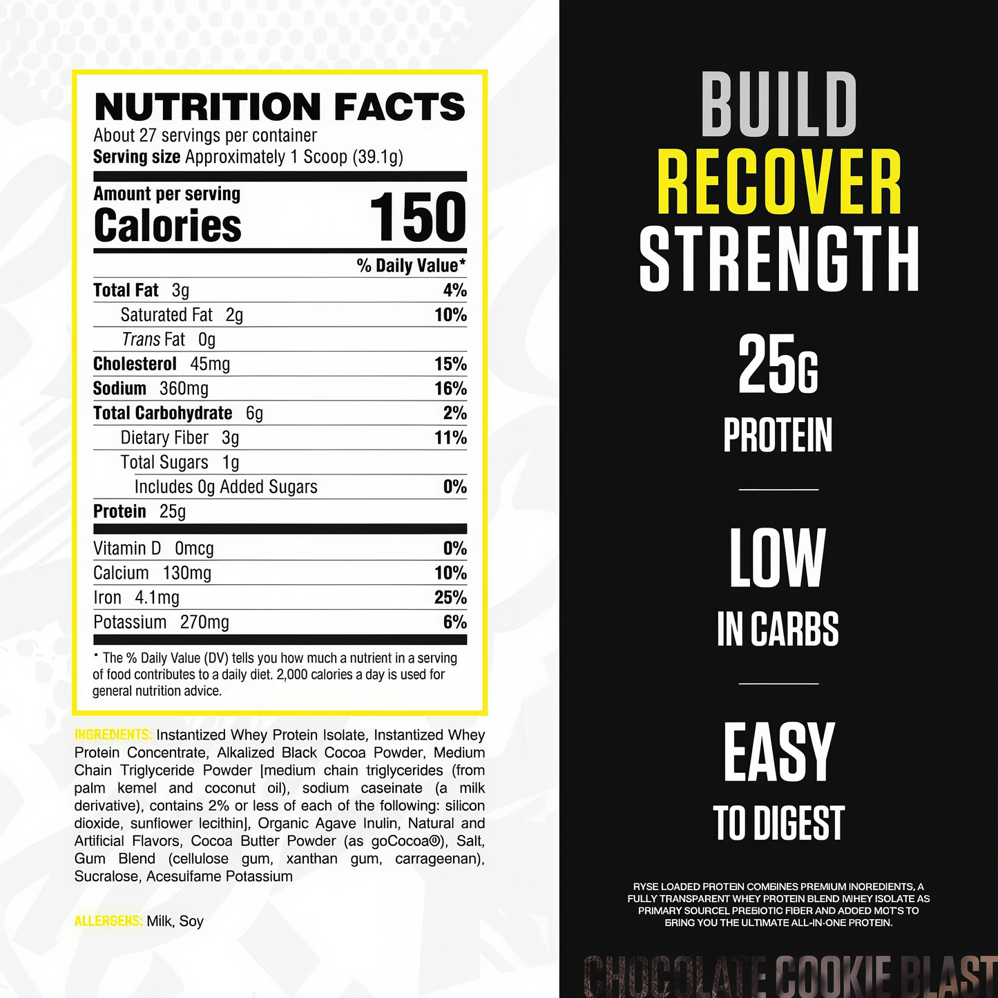 RYSE Supplements   Loaded Protein 27 Servings