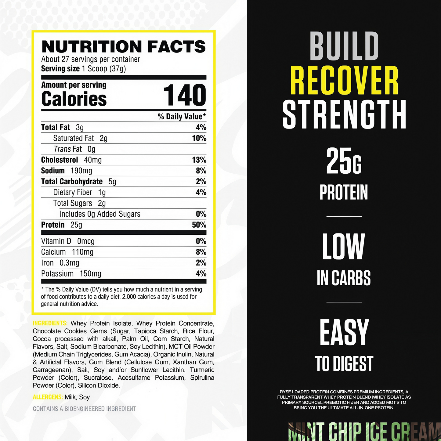 RYSE Supplements   Loaded Protein 27 Servings