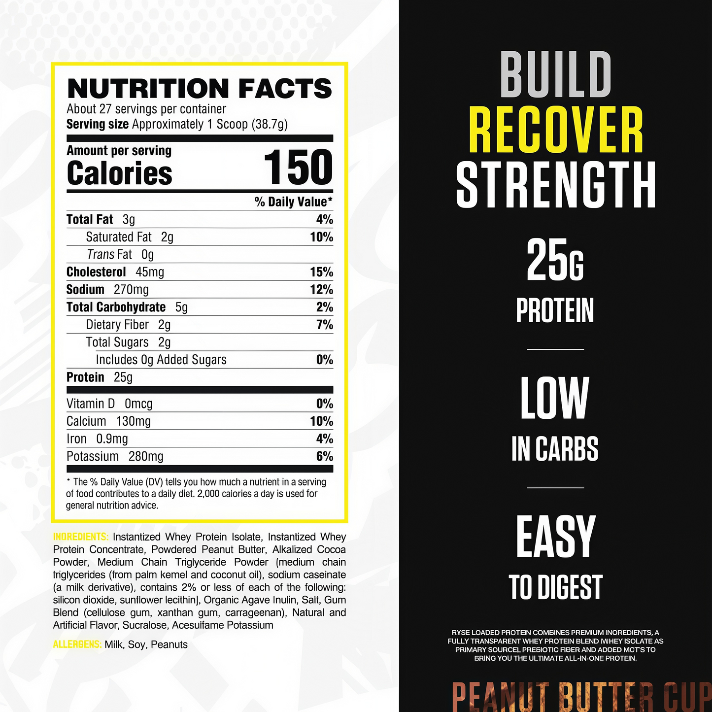 RYSE Supplements   Loaded Protein 27 Servings