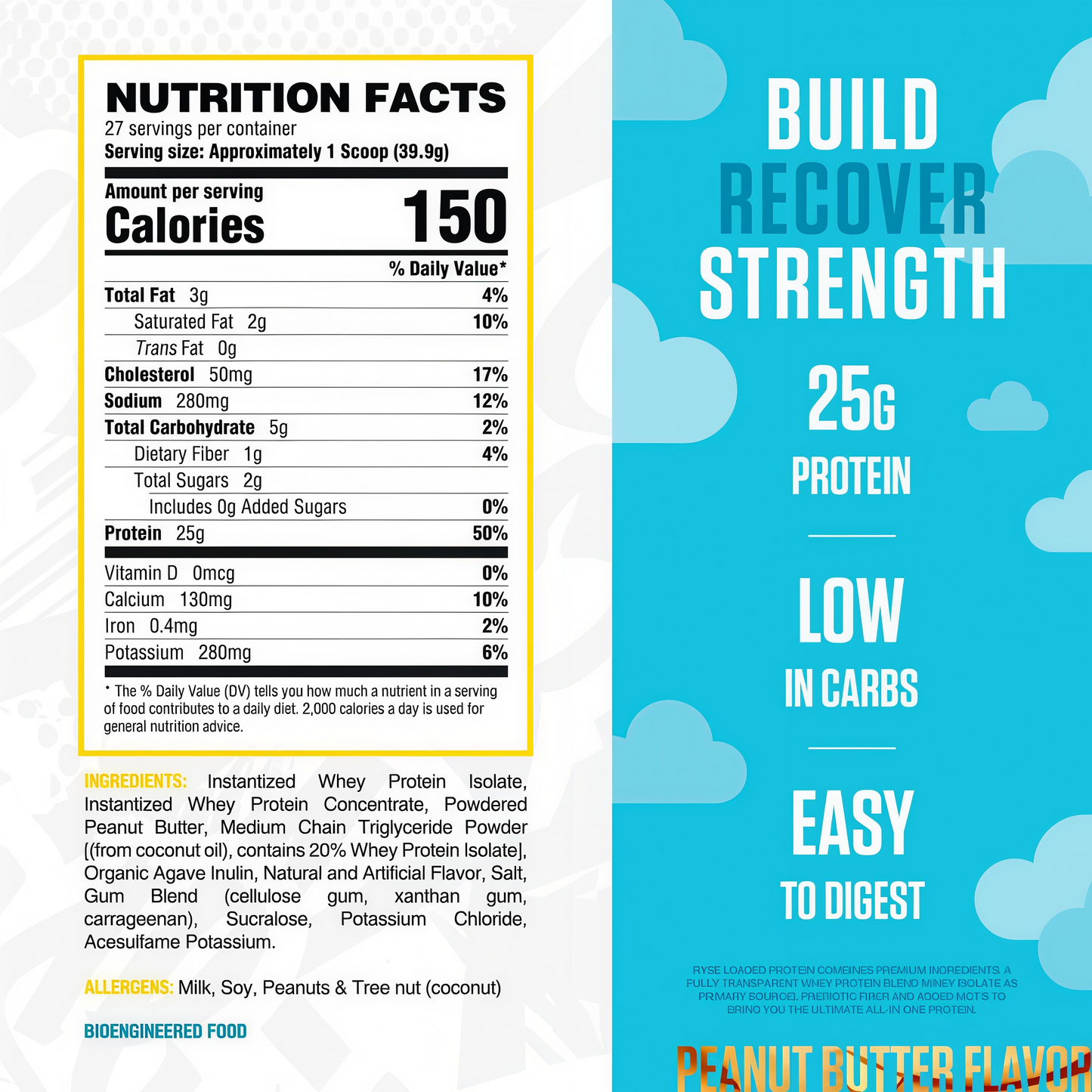 RYSE Supplements   Loaded Protein 27 Servings